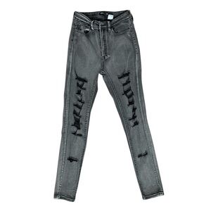 Fashion Nova Distressed Skinny Jeans High Rise whimsigoth punk grunge alternativ